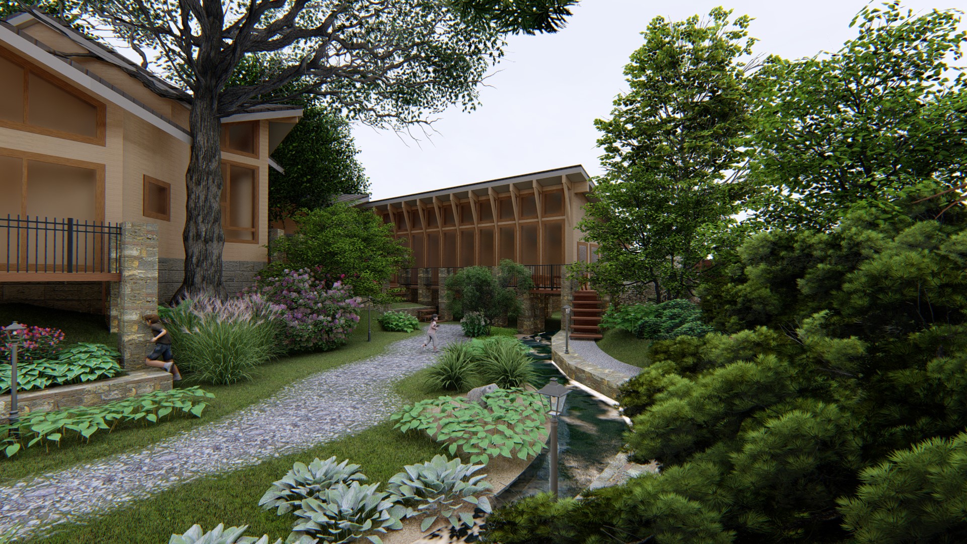 Ландшафтный дизайн загородного дома
